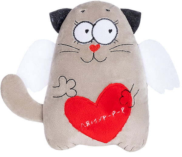 Изображение Мягкая игрушка 16 см Фэнси кот с сердцем Волшебный остров , 1 шт