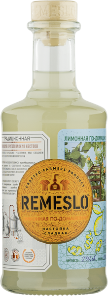 Изображение Настойка сладкая 25% Ремесло Фермера лимонная по-домашнему Омсквинпром с/б, 0,5 л