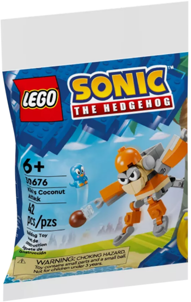 Изображение Конструктор с 6 лет 30676 Лего соник кики атакует кокосом Лего к/у, 1 шт