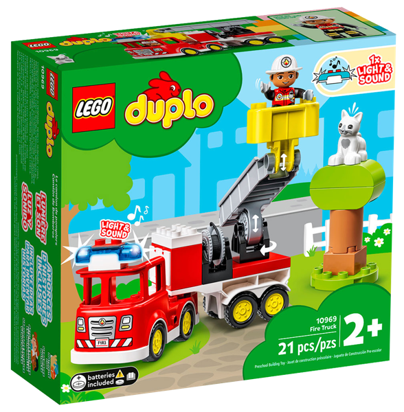 Изображение Конструктор с 2 лет 10969 Лего дупло пожарная машина Лего к/у, 1 шт