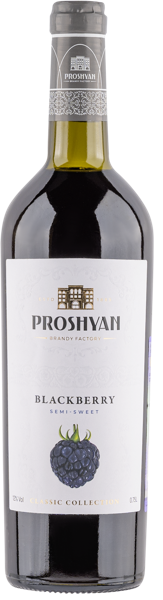 Изображение Винный напиток красный п/сл Ежевика Прошян Прошянский КЗ с/б, 0,75 л