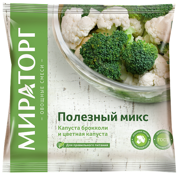 Изображение Овощная смесь замороженная Мираторг полезный микс Трио Инвест м/у, 400 г