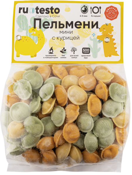 Изображение Пельмени с курицей Ру Тесто мини Панова А.О. ИП м/у, 500 г