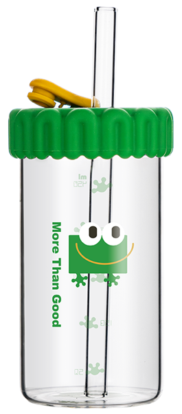 Изображение Стакан 530мл стекло Диллер с крышкой и трубочкой Диллер к/у, 1 шт