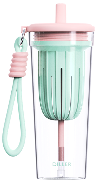 Изображение Стакан 650мл пластик Диллер цветной с фильтром Диллер к/у, 1 шт