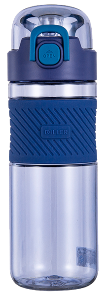 Изображение Бутылка 600мл пластик Диллер цветная с резинкой Диллер к/у, 1 шт