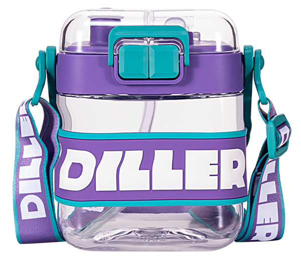 Изображение Бутылка 600мл пластик Диллер цветная двойная с ручкой Диллер к/у, 1 шт