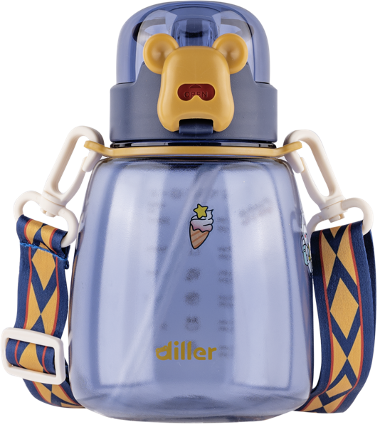 Изображение Бутылка 860мл пластик Диллер мишка с трубочкой Диллер к/у, 1 шт