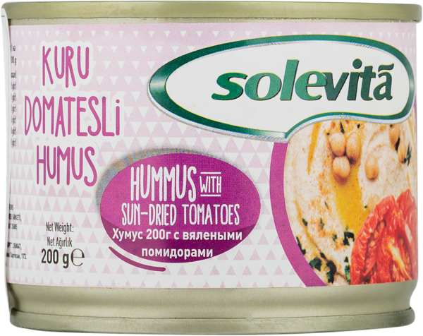 Изображение Хумус из нута Солевита с вялеными томатами Синар ж/б, 200 г