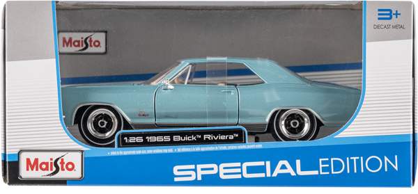 Изображение Машина 1:24 Маисто бьюик ривьера 1965 чёрный Маисто к/у, 1 шт
