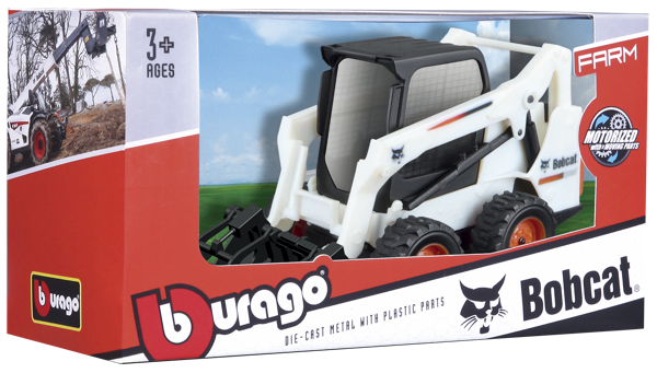 Изображение Машина 1:43 Ббураго бобкэт мини-погрузчик Ббураго к/у, 1 шт