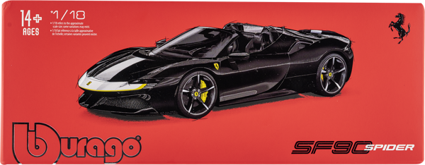 Изображение Машина 1:18 Ббураго феррари спайдер sf90 Ббураго к/у, 1 шт