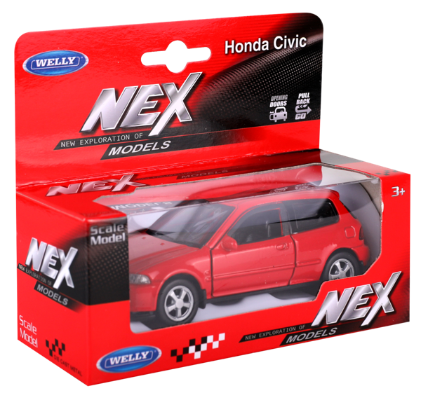 Изображение Машина 1:38 Велли хонда цивик eg6 Велли Фэктори ЛТД к/у, 1 шт