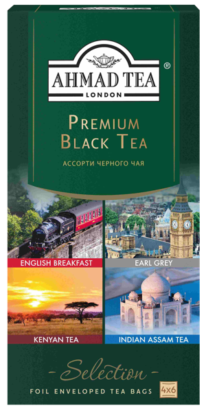Изображение Чай в пакетиках Ахмад Ти ассорти черный СДС-Фудс кор, 24*2 г