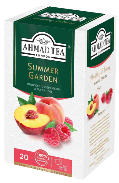 Изображение Чай в пакетиках Ахмад Ти персик малина СДС-Фудс кор, 20*1,8 г