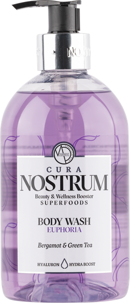 Изображение Гель для душа Кьюра нострум бергамот и зелёный чай Медитераниум п/у, 500 мл