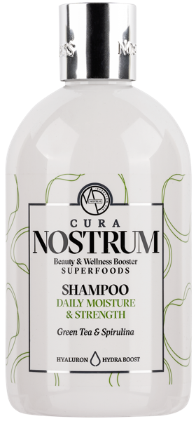 Изображение Шампунь для всех типов волос Кьюра нострум питание чай спирулина Медитераниум п/у, 500 мл