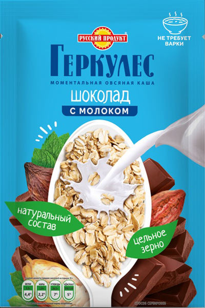 Изображение Каша овсяная Русский продукт шоколад молоко МирФудс м/у, 35 г
