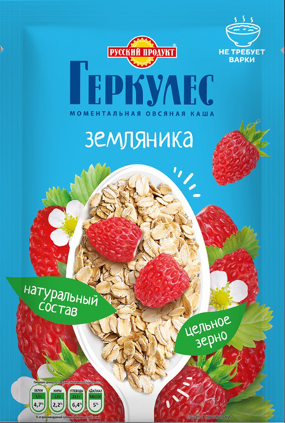 Изображение Каша овсяная Русский продукт земляника МирФудс м/у, 35 г