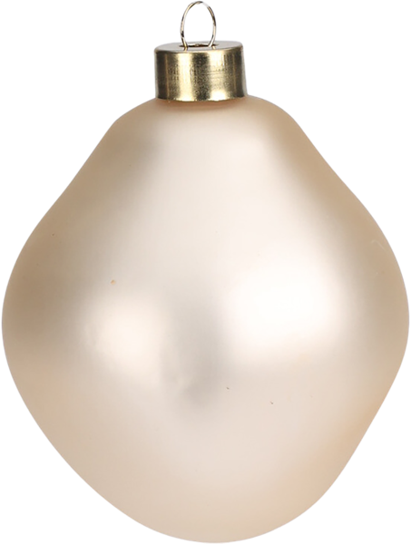 Изображение Елочное украшение 10см стекло Купман шар мятый шампань Купман Интернэшнл , 1 шт