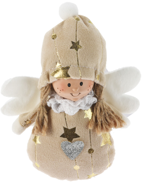 Изображение Елочное украшение 15см текстиль Купман ангел в ассортименте Купман Интернэшнл , 1 шт
