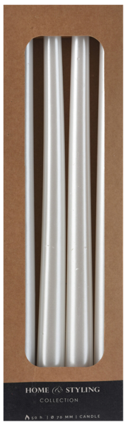 Изображение Свеча 30см декоративная Купман белая Купман Интернэшнл к/у, 4 шт