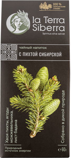 Изображение Напиток чайный Ла Терра Сиберра пихта сибирская Слон к/у, 60 г