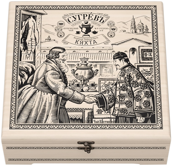 Изображение Набор Чая ассорти Сугревъ великий чайный путь Слон шкатулка, 9*25 г