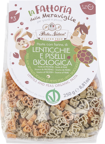 Изображение Макароны из чечевицы гороха Паста Натура из Пьемонта ферма Паста Натура м/у, 250 г