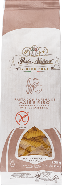 Изображение Макароны из кукурузы риса Паста Натура из Пьемонта фузилли без глютена Паста Натура м/у, 250 г