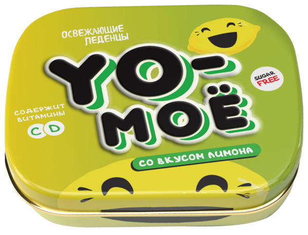 Изображение Леденцы без сахара Йо-моё лимон Гуангдонг ж/б, 18 г