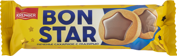 Изображение Печенье сахарное Крембер Бон Стар с шоколадом Альмерро м/у, 90 г