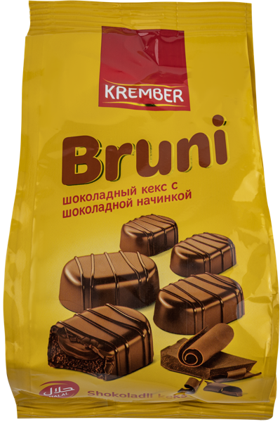 Изображение Кекс шоколадный в глазури Крембер Бруни с шоколадом Альмерро м/у, 190 г
