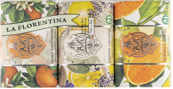Изображение Мыло туалетное Ла флорентина ассорти цитрус 3*200 Марио Фисси м/у, 600 г
