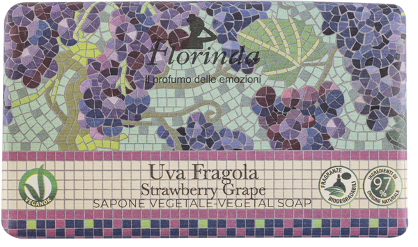 Изображение Мыло туалетное растительное Флоринда мозаика землянич виноград Ла Диспенса м/у, 200 г