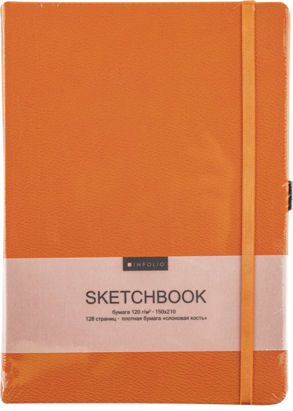 Изображение Скетчбук 128л Инфолио А5 лайфстайл оранжевый Шэньчжэнь Релианс Принтин , 1 шт
