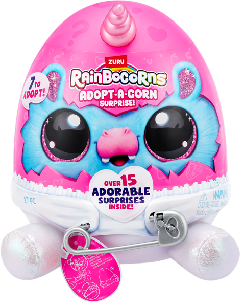 Изображение Игрушка сюрприз в яйце мини Рэйнбокорнс адопт э корн s1 Зуру п/у, 1 шт