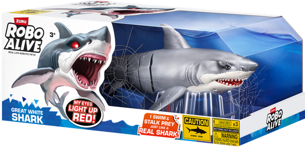 Изображение Игрушка интерактивная Робо алайв белая акула s1 Зуру к/у, 1 шт