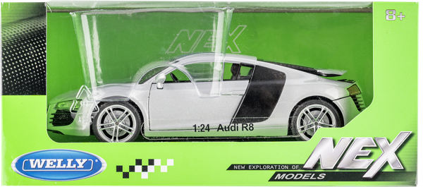 Изображение Машина 1:24 серебро Велли ауди r8 куп Велли Фэктори ЛТД к/у, 1 шт