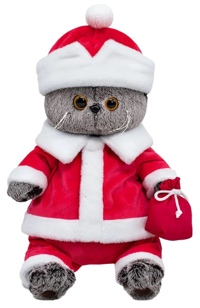 Изображение Мягкая игрушка 25 см Будибаса басик кот мороз МПП ООО , 1 шт