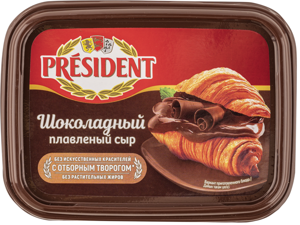 Изображение Сыр Плавленый Президент шоколадный Лакталис п/б, 200 г