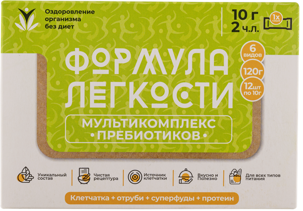 Изображение Мультикомплекс пребиотиков Формула легкости Оргтиум Плюс к/у, 12*10 г
