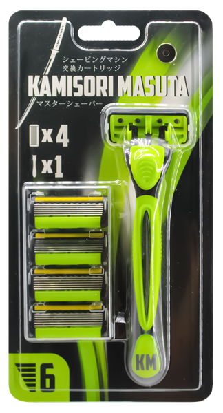 Изображение Станок для бритья 6 лезвий Камисори масута +4 кассет Нанбо Джанбей п/у, 1 шт