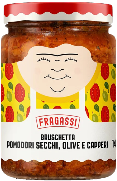 Изображение Соус для брускетты Фрагасси из Абруццо вял томаты оливки каперсы Верде Абруццо с/б, 145 г