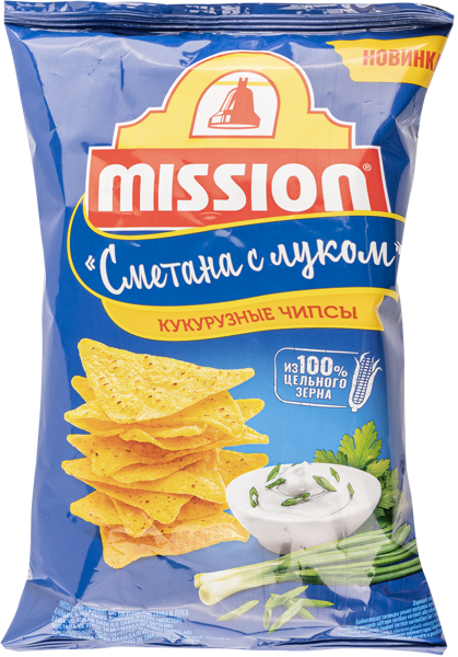 Изображение Чипсы кукурузные Мишн сметана лук Мишн фудс ступино м/у, 90 г