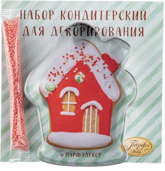 Изображение Форма вырубная с посыпкой Парфэ Декор домик  Топ Продукт м/у, 1 шт