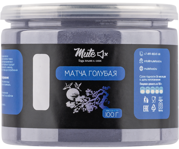 Изображение Чай голубой Мьют матча Мьют п/б, 100 г