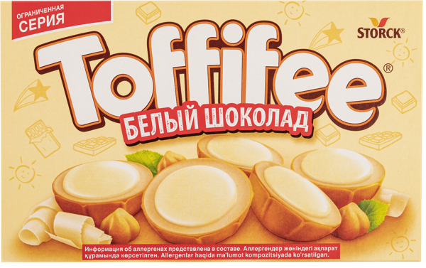 Изображение Конфеты из белого шоколада Тоффифе с цельным фундуком Шторк кор, 125 г