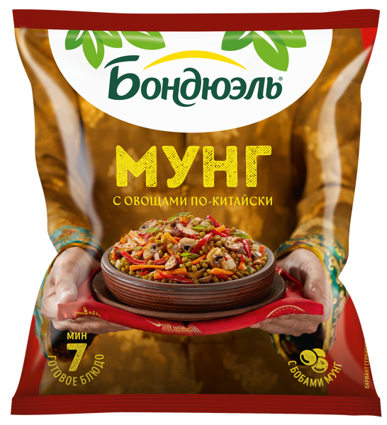 Изображение Овощная смесь замороженное Бондюэль мунг с овощами по-китайск Бондюэль Кубань м/у, 400 г