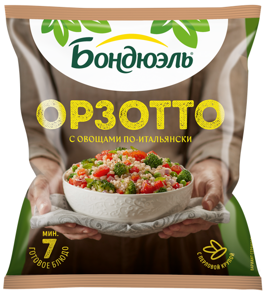 Изображение Овощная смесь замороженное Бондюэль орзотто с овощами по-итал Бондюэль Кубань м/у, 400 г